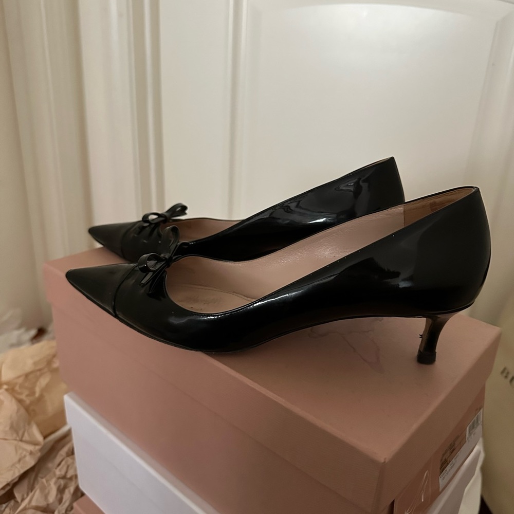 Miu Miu black kitten heels